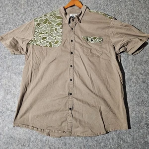 Magellan Outdoors Shirt Mens 3XL Brown Camo Shoulder Hunt Gear Flex Cotton Blend - Picture 1 of 8