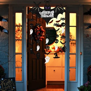 Halloween Hängende Fledermäuse Gruselige Party Vorräte für Terrasse Balkon - Picture 1 of 5