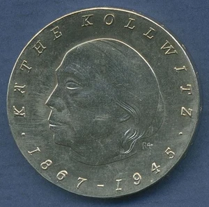 DDR 10 Mark 1967 Kollwitz, Randschrift 3 x 10 Mark, zu J 1519 vz (m6872) - Bild 1 von 2