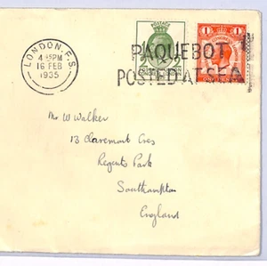 GB 1935 LONDON PAQUEBOT Cover KGV 1929 *PUC* Franking {samwells-covers}XF207 - Picture 1 of 12