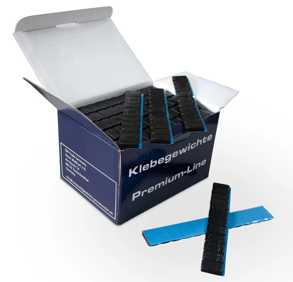 100 Klebegewichte Riegel 6Kg Schwarz Kleberiegel 12x5g Auswuchtgewicht Zink - Bild 1 von 4