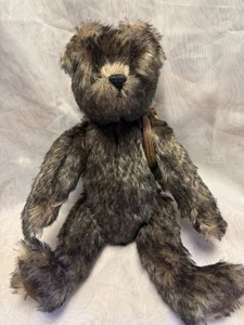 Wee Treasures D. Lind 13" Mohair Jointed Künstler Teddybär mit Leder Rucksack - Bild 1 von 9