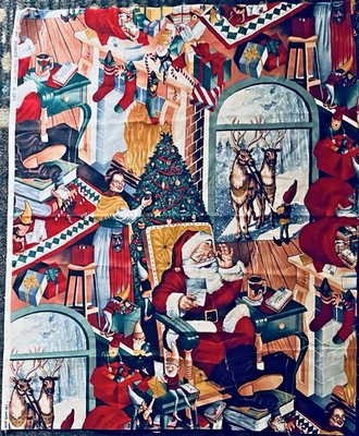 "100 North Pole Lane" 2003 de Alexander Henry collage de Navidad lleno BTFQ Foto 1 de 4