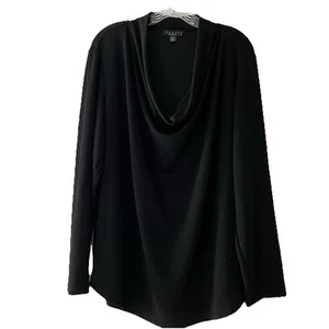 Grace The Perfect Fit Plus Size 1X Black Sparkle Glitter Top Y2K Glam Metallic - Picture 1 of 6