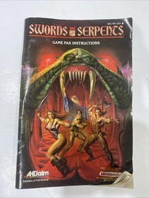 Swords and Serpents NES Original Nintendo MANUAL ONLY MO10325