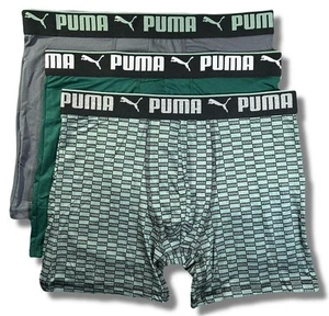 PUMA MEN'S 3 PACK - PHG 243 - 985 GREEN - XLARGE - UNDERWEAR X3 BOXER BRIEF - Picture 1 of 1