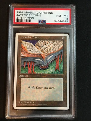 1995 Magic The Gathering 4th Edition - Jayemdae Tome - Artifact MTG - PSA 8 NMT - Image 1 of 4