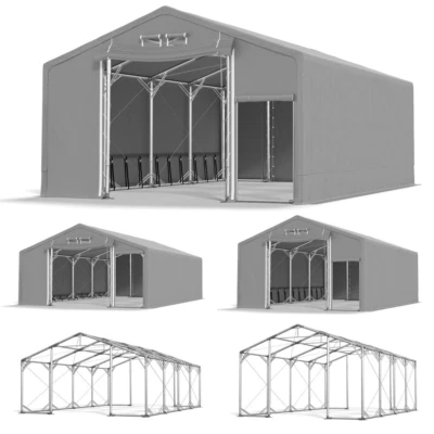DAS COMPANY Lagerzelt 4x8 - 8x12 Industriezelt Weidezelt Zelthalle NEU Ganzjähriges SFR PP