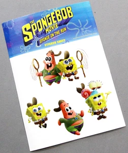 Spongebob Squarepants Stickers Set of 4 Sticker Sheet The Spongebob Movie - Picture 1 of 3