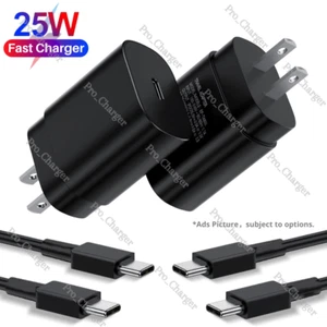 25W Adaptive Fast Charger USB Type C Cord Power Adapter Cube For Samsung Android - Picture 1 of 12