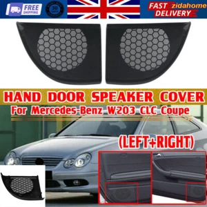 UK 2x For Mercedes Benz C Class W203 Coupe Left + Right Hand Door Speaker Cover - Picture 1 of 11