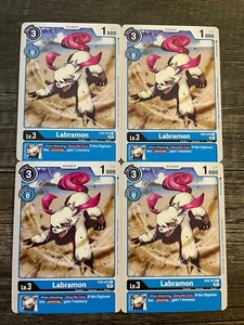 x4 Labramon EX2-013 C Playset Digimon TCG Digital Hazard - Picture 1 of 1