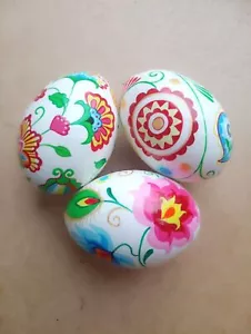 Easter eggs Original Pysanka Wooden decorative eggs in gift box hand-painted egg - Picture 1 of 8