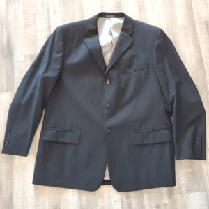 Axcess Claiborne Mens Blazer Jacket Size 46R Black Wool Dress Coat 3 Button - Picture 1 of 7