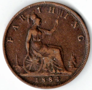 1884 UK FARTHING ~ SI VALUTA ~ SI PREGA DI VEDERE LA SCANSIONE pz 12 - Foto 1 di 4