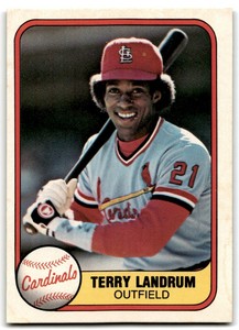1981 Fleer Terry Landrum Rookie . St. Louis Cardinals #539