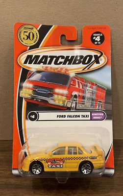 Vintage Matchbox #4 Ford Falcon Taxi 2001 Mattel 50th Series NIP - Image 1 of 4