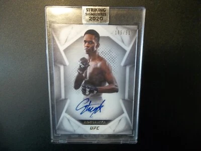 Israel Adesanya AUTO 2020 Topps UFC MMA Striking Signatures AUTOGRAPH /517 RARE! - Image 1 of 4