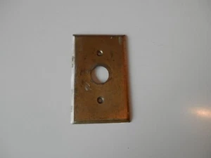 Vintage Brass Rotary Switch Cover Plate marked Bryant Made In USA 7/8" dia. hole - Picture 1 of 2