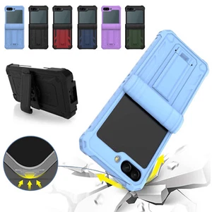 For Samsung Galaxy Z Flip5 Hinge Protector Shockproof Stand Belt Clip Case Cover - Picture 1 of 48