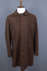 ETRO MILANO Brown Overcoat Wool Trench Long Coat Jacket Size XL - Picture 1 of 22