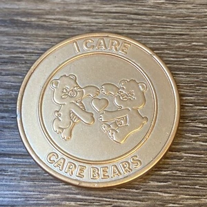 Care Bears, I Care, Metal Care Coin Token Collection Toy Care Out Loud Bronze - Picture 1 of 3