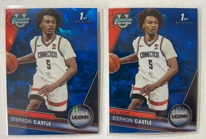 2 2023-24 Bowman University Chrome Sapphire Edition Stephon Castle RC - Imagen 1 de 2