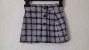 F&F Girls Black & Pink Check Stretch Pull On Skirt - Age 5-6 Years - Picture 1 of 3