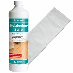 HOTREGA Holzboden Seife Wischpflege Parkettreiniger Kork 1L mit Microfasermopp - Bild 1 von 1
