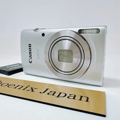 Canon IXY 180 Silver PowerShot ELPH 180 20MP Digital Camera With Battery USED - Image 1 of 4