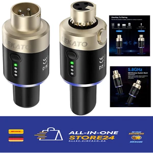 LEKATO 5.8GHz Mikrofon Funkset XLR Sender Empfänger DSLR Audio Mixer PA System - Bild 1 von 9