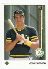 Jose Canseco 1989 Upperdeck MLB Card #371 AUC