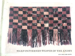 1977 Warp-Patterned Weaves of the Andes, Pollard Rowe, Weaving Book PB, EX_LIB - Picture 1 of 4