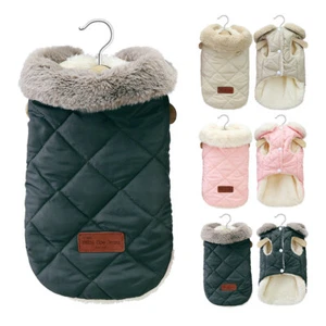 Warm Fleece Small Dog Winter Coat Jacket Pet Puppy Vest Clothes Padded Apparel - Picture 1 of 22