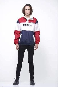 Members Only Men's Color and Translucent Block Jacket, Long Sleeves Red Size S - Picture 1 of 1