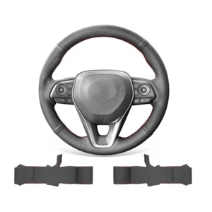 Non-slip Black Leather Car Steering Wheel Cover For Toyota Camry /RAV4 2019-2020 - Picture 1 of 9