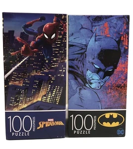 Batman & Spider-Man 100-Piece Puzzles DC MARVEL Comics - Cardinal 11x15 inches - Picture 1 of 3