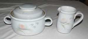 Denby Whisper 1.5 quart 6.5/8" Lidded Covered Casserole - plus 4.1/2" Creamer - Picture 1 of 4