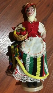 Vintage Beibi Folk Art Doll from Brazil Fruit Basket Cloth Doll Buenos Aires - Picture 1 of 4