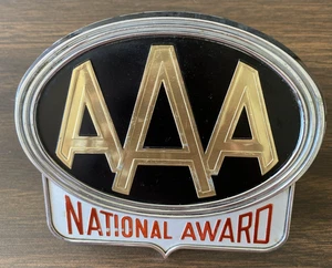 Emblema insignia adornada placa de matrícula esmaltada vintage de los Premios Nacionales AAA - Imagen 1 de 7