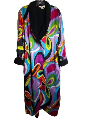 Victoria Secret Psychedelic Pucci Vibe Multicolored Robe Thick Inside Lining M/L - Image 1 of 4