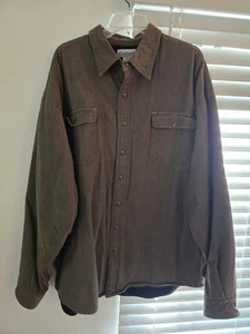 Herren Carhartt grün schwer Baumwolle Knopfleiste Hemd 2XL - Bild 1 von 9