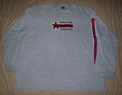 CAMISA DE COLECCIÓN MARITHE FRANCOIS GIRBAUD HOMBRE MANGA LARGA XL AÑOS 90 Y2K ESTAMPADO DE ESTRELLAS GRIS Foto 1 de 4