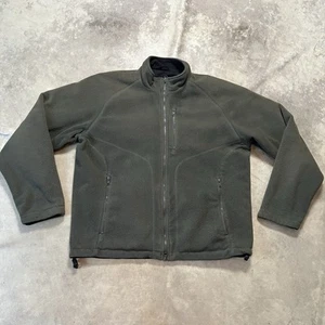 Chaqueta polar Eddie Bauer para hombre talla grande verde cremallera completa cortavientos cuello falso - Imagen 1 de 8