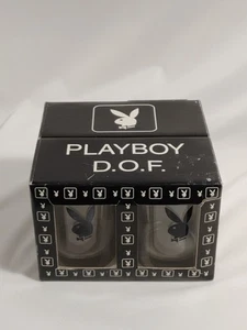 2005 Playboy Bunny Club Black Logo Drinking Glasses Hugh Hefner set 4 - Picture 1 of 6