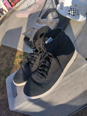 Nike Para Hombre Air Jordan 1 Retro Alto Top Decon 867338-010 Zapato Negro Talla 14 Foto 1 de 4