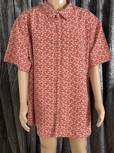 NWT Winston Mens Button Up Shirt 4XLT Palm Trees Tropical Summer Short Sleeve - Picture 1 of 12