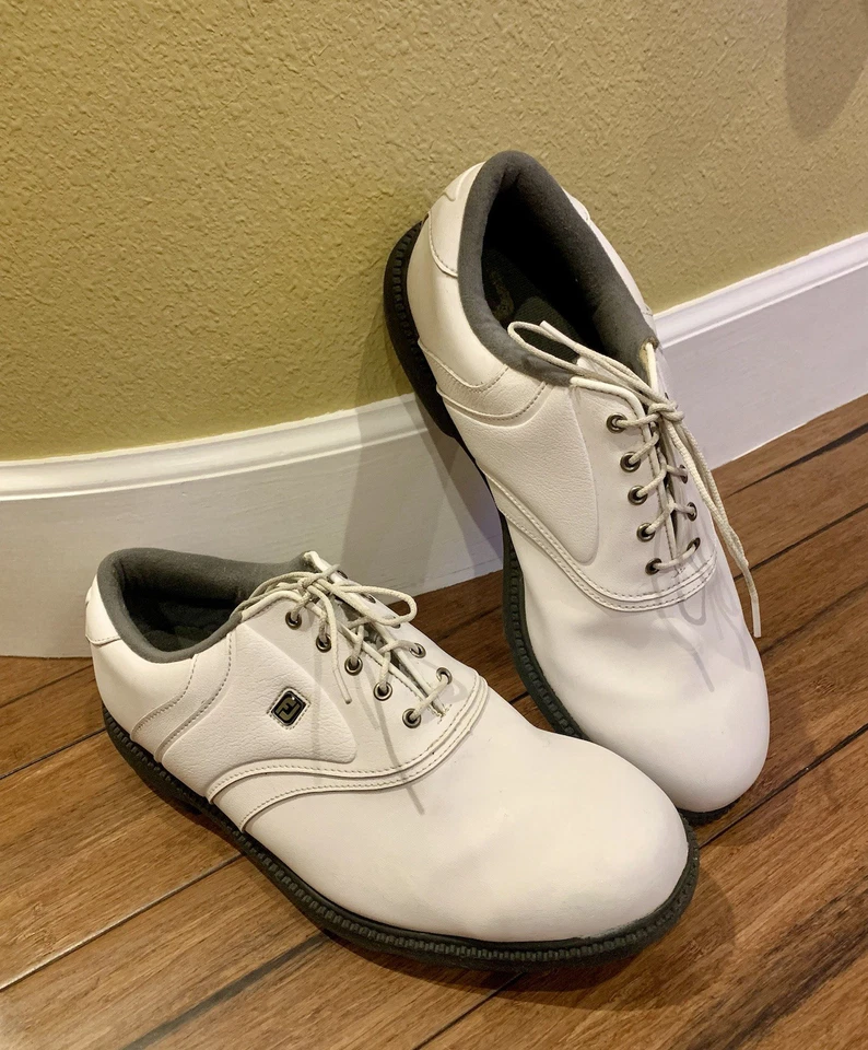 Footjoy Zapatos de Golf Tradicionales con Cordones Blancos Talla 12W-MUY BUEN ESTADO Foto 1 de 4