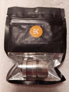 Vanne de vidange couple EKWB EK-Quantum nickel G1/4" - Photo 1/10