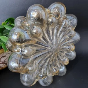 Mcm Vintage Bubble Glass Pearlescent Bathroom Flush Shade Lampshade Only - Picture 1 of 12